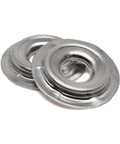 Top Shelf Aluminum Bench Grinder Adapter Bowl Nut Converts 1/2 To 1 Inch Arbor Set Of 2, shiny aluminum flanges for grinders.