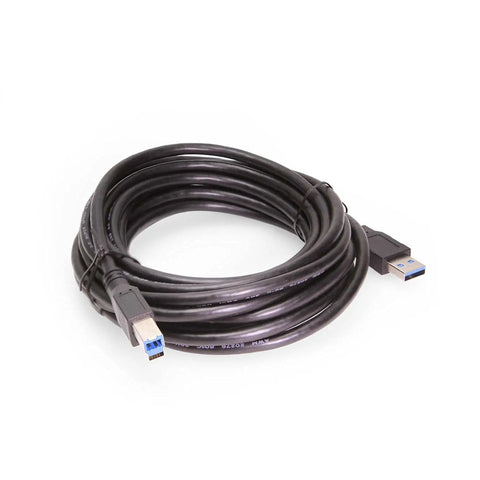Built Different Fifteen Foot USB Type A To Type B Cable delivers five Gbps data, features robust EMI shielding.