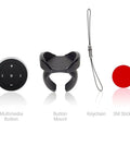Bluetooth Media Button With Steering Wheel Mount For Cars And Bikes, Wireless Hands Free Play Pause, Skip Tracks, And Volume Control components