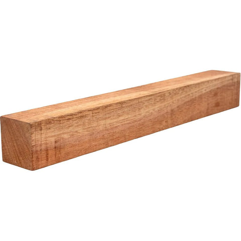 African mahogany wood turning blank block, 1-1/2 in x 1-1/2 in x 12 in, kiln-dried hardwood
