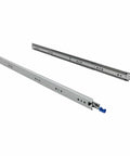 32 Inch Heavy Duty Drawer Slides With Soft Close And Lock Built To Take A Beating, 265 Lb Load Capacity, Side Mount Full Extension Ball Bearing Runners, Zinc Coated For Corrosion Resistance, Anti Skid Pad, Industrial RV Rail