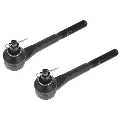 Truck Grade Steering And Suspension Kit With Ball Joints Tie Rods And Wheel Hubs For Chevy And GMC Full Size Trucks Suburban 1995 1999 And 1995 2000 12 Piece Sealed Bearing Set Direct Fit front outer tie rods, black steel
