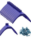 Durable Plastic Pigeon Perch Stand With Screws, 10 Sets Of Bird Perches For Pigeons And Doves, blue perches with screws visible
