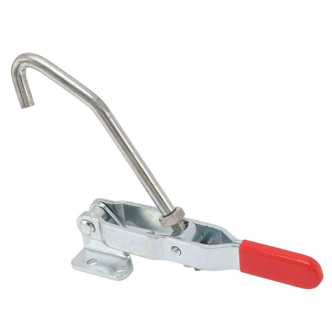 J Hook Toggle Clamp With 170kg Holding Capacity, Heavy Duty Workhorse, High Strength Latch Action, Galvanized Iron Construction
