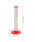 Dual Function Tile Contour Gauge And Ruler Level Tool with red base, 16.5cm height measurement scale displayed.