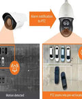 Tough As Nails Vandal Resistant Outdoor Thermal Bullet Camera With Radiometric Imaging 640 By 480 Resolution 30 Frames Per Second And Smart Motion Tracking For Zero Hassle Security monitoring a parking lot with motion detection.