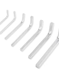 7Pc Square Head Wrench Set with L Shaped Design Chrome Vanadium Steel Tools for Pocket Hole Screws 3mm to 10mm Sizes displayed