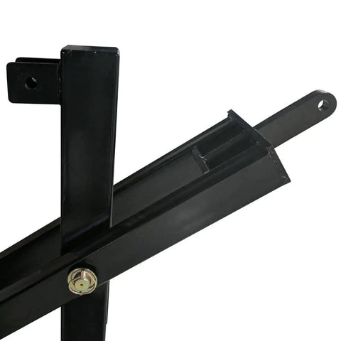 Close-up of 3 Point Scissor Lift for Category 1 Tractors, showcasing heavy-duty steel construction and hitch connection details.