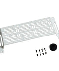 Five Inch Universal Mounting Plate With 1.5 Inch Elevation For Routers Modems And Network Hubs Inside Structured Wiring Panels White with screws and ties