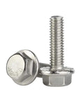 Durable Stainless Steel A2 70 M6 Flanged Hex Head Bolts DIN 6921 10mm Length 14.2mm Washer Diameter 6.6mm Head Height 25 Pack Flange Screws for Gearheads and DIY Projects