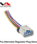 Close-up of Chevy Ford Compatible Fuel Pump Connector Wiring Harness Pigtail Plug For Chevy Chrysler Dodge Ram 1500 GMC Pontiac Replacement Carter 888159 ACDelco PT1402 FPX 03 FA10002 888159 15306349, showing multicolored wires