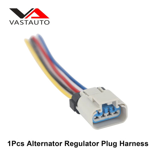 Close-up of Chevy Ford Compatible Fuel Pump Connector Wiring Harness Pigtail Plug For Chevy Chrysler Dodge Ram 1500 GMC Pontiac Replacement Carter 888159 ACDelco PT1402 FPX 03 FA10002 888159 15306349, showing multicolored wires