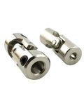 Heavy Duty Universal Joint Coupling Shaft Connector For Boat Car And Motor Projects Featuring Versatile Sizes Like 2 To 12mm shown in silver steel finish.