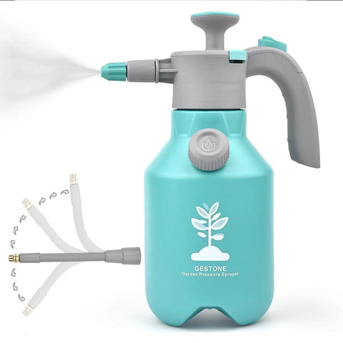 Handheld Garden Pump Sprayer 1/2 Gallon With Safety Valve Adjustable Nozzle 360 Degree Sprayer Rod 68 Oz Capacity Easy Spray