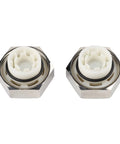 Anti Siphon Vacuum Breaker Repair Kit For Legend Valve LEG 108 903 T550 T550A Outdoor Faucet, plated brass caps, rubber O rings, 2 pack