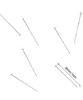 Heavy Duty Stainless Steel Straight Pins 1000 Pack Flat Head Dressmaker Tools for Quilting Fabric Work and Jewelry Making in various angles.