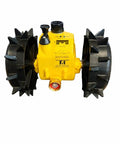 Dual Speed Motor Assembly Replacement for Orbit and Nelson Traveling Sprinkler Tractors, easy install, yellow module.