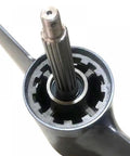 Straight Shot Outboard Engine Lower Unit Assembly With Long Drive Shaft for 2 Stroke 85HP showing internal gear details.