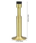 Gold aluminum hydraulic door stopper for bathroom and apartment doors, adjustable length 28mm, sleek wall-mounted design