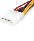 Close-up of 4-pin Molex male connector from Two Pack 4 Pin Power Supply Y Splitter Cable Kit Internal Extension Cable 2 Female To 1 Male Connectors 20 Cm Length Ideal For IDE Hard Drives And CD DVD Drives