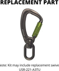 Aluminum swivel replacement part for Half Inch Flip Line For Tree Climbing 8 Feet USA Made High Visibility Arborist Gear
