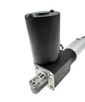 High Performance Built Tough 24V Dc Linear Actuator Delivering 6000N Of Smooth Power Perfect For Sofa Recliner Lift Projects And Smart Home Automations With Quick Setup close-up view showcasing the motor and metal casing.