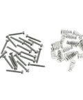 Top Shelf 20 Pack Stainless Steel Phillips Head Pickup Screws With Springs For Strat Tele Models Nickel single coil parts
