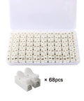 68Pcs Premium Spring Wire Connectors Kit For LED Strip Lights And Electrical Wiring with quick spring terminal block connectors.