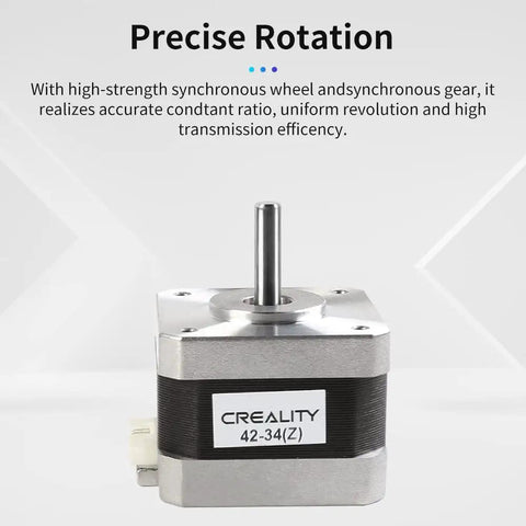 Z Axis Stepper Motor 42-34Z 2 Phase 0.8A 1.8 Degree 0.4 N.M for Ender 3 Ender 5 CR-10 Series, front view with label visible