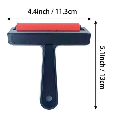 Diamond Painting Roller Pressing Tool For Full Drill 5D Diamond Art Beads Easy Adhesion And Smooth Wheel Keeps Diamonds Shiny Ideal Accessory For Adults And Kids Craft Projects, 4.5 inch red roller with measurements shown