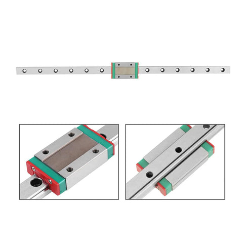 MGN12H 350mm Linear Guide Rail With Block for CNC Machines and 3D Printers, 12mm Width Bearing Steel, precision view