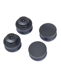 Close-up of 5 Foot Frameless Black Sliding Glass Shower Door Running Track Barn Style Hardware Set rollers