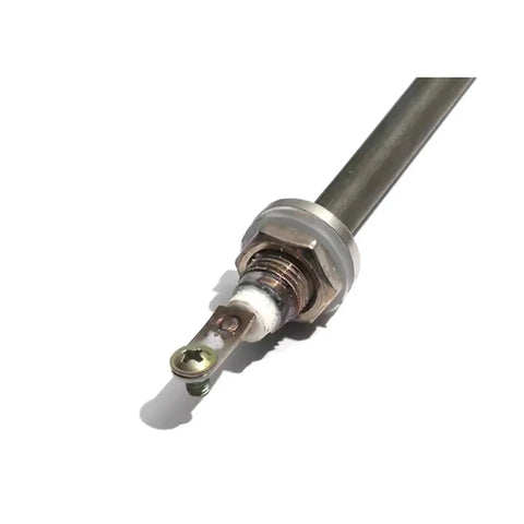 Close-up view of Top Shelf Kick Ass 3000W Immersion Heating Element with M14 threading and connector for hot air blowers.