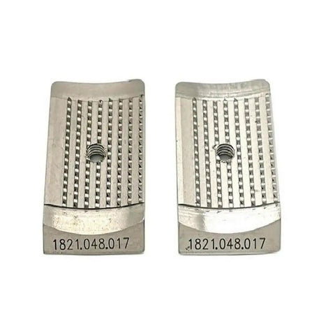 Tooth Plate Gripper Replacement for ORGAPACK ORT400 and Strapex STB80 Battery Powered Plastic Strapping Tool OEM Part 1821.048.017 Direct Fit Heavy Duty Wear Resistant Construction for Long Lasting Service, metal lower gripper pair