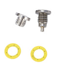 Premium Alomejor Gear Case Drain Plug Kit For Mariner Outboard Lower Unit Oil Sealer 2 Pack Heavy Duty Metal Replacement With Tight Seal And Simple Setup Perfect Fix For Fill Hole Maintenance Jobs, 2 metal plugs with yellow seals