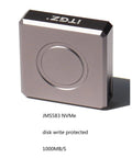 Rock Solid M.2 NVMe 2230 SSD Enclosure Tool Free External Hard Drive Case With Blast Thru USB C Syncing, silver design