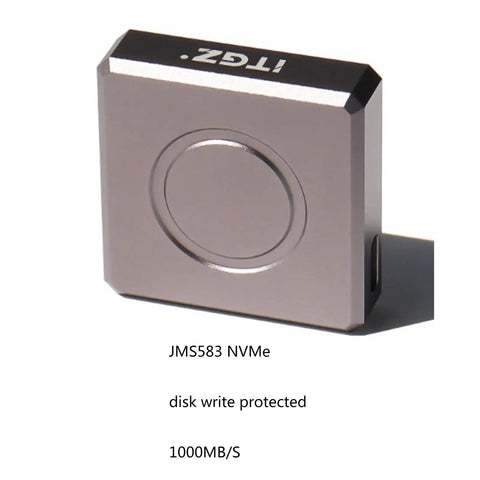Rock Solid M.2 NVMe 2230 SSD Enclosure Tool Free External Hard Drive Case With Blast Thru USB C Syncing, silver design
