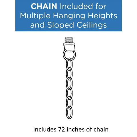 Chain for Five-Light White Candles Traditional Chandelier Light With Textured Black Finish Model P4008-31, 72 inches long.