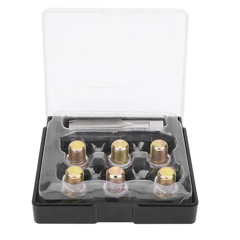 Fresh Oil Drain Plug Tap M13 X 1.25MM Thread Repair Kit For Fixing Stripped Holes And Restoring Proper Fit With New Screw Washer For Your Car Maintenance Needs, threaded taps in case