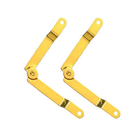 2Pcs Jewelry Box Lid Support Hinges Set Metal Cover Hinges With Folding Positioning Tripod Design For Antique Wood Case Corner Movable Hardware