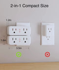 Dual Smart Plug Outlet Extender With Surge Protector, Works With Alexa And Google Home, 2-in-1 compact size comparison