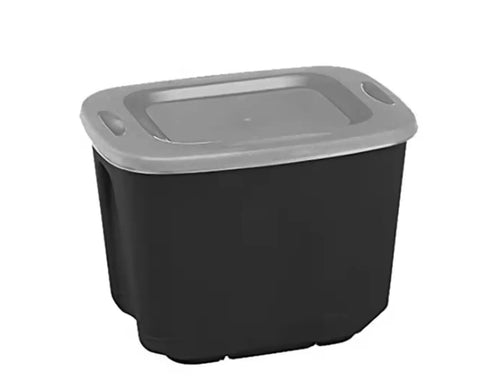 Rock Solid 10 Gallon Plastic Storage Bins With Secure Snap On Lids In Matte Black And Metallic Silver Two Pack Big Time Moving And Home Organization Tool Built Heavy Duty To Keep Your Gear Safe
