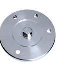 Collet Adapter For 80mm Rotary Table Compatibility, Precision Workholding Fixture With T Slot Mount, Milling Machine And Lathe Pro Grade Ready, High Concentricity, Rigid, Space Saving Design For Secure Machining, chrome metal top view