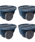 Peel And Stick Swivel Casters Smoother Than Snow Abs Ball Bearing Furniture Wheels installed on a gray surface for easy mobility.
