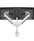 Premium Rock Solid Aluminum Monitor Mount Fits 15 To 30 Inch Led Display Screens with dual arms for full motion adjustment.