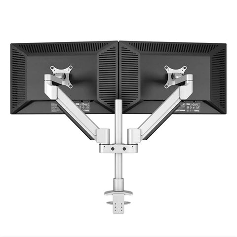 Premium Rock Solid Aluminum Monitor Mount Fits 15 To 30 Inch Led Display Screens with dual arms for full motion adjustment.