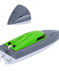 RC Speed Boat With Dual Motors And Large Battery, Durable ABS Chassis For Tough Play, Drag Reduction Design, Green