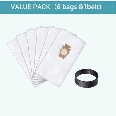 Six Pack Vacuum Bags For Sentria Avalir G Series All Generations And Models Plus Free Belt Universal Replacement Bags