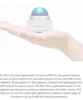 Mid-360 LiDAR Sensor With 10 Cm Minimum Detection Range For Self-Driving Robots held on open palm