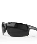 Tacana ANSI Z87.1 Safety Glasses for Men with Anti Fog Lenses, side view, black polycarbonate frame, protective eyewear for outdoor tasks